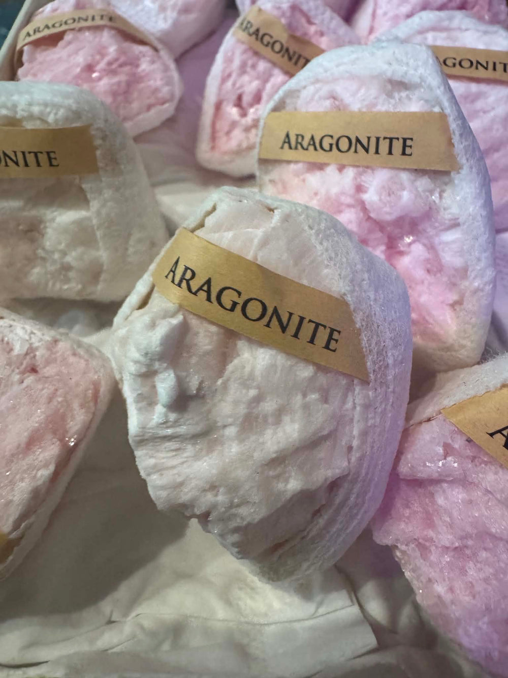 Pink Aragonite intuitively pick