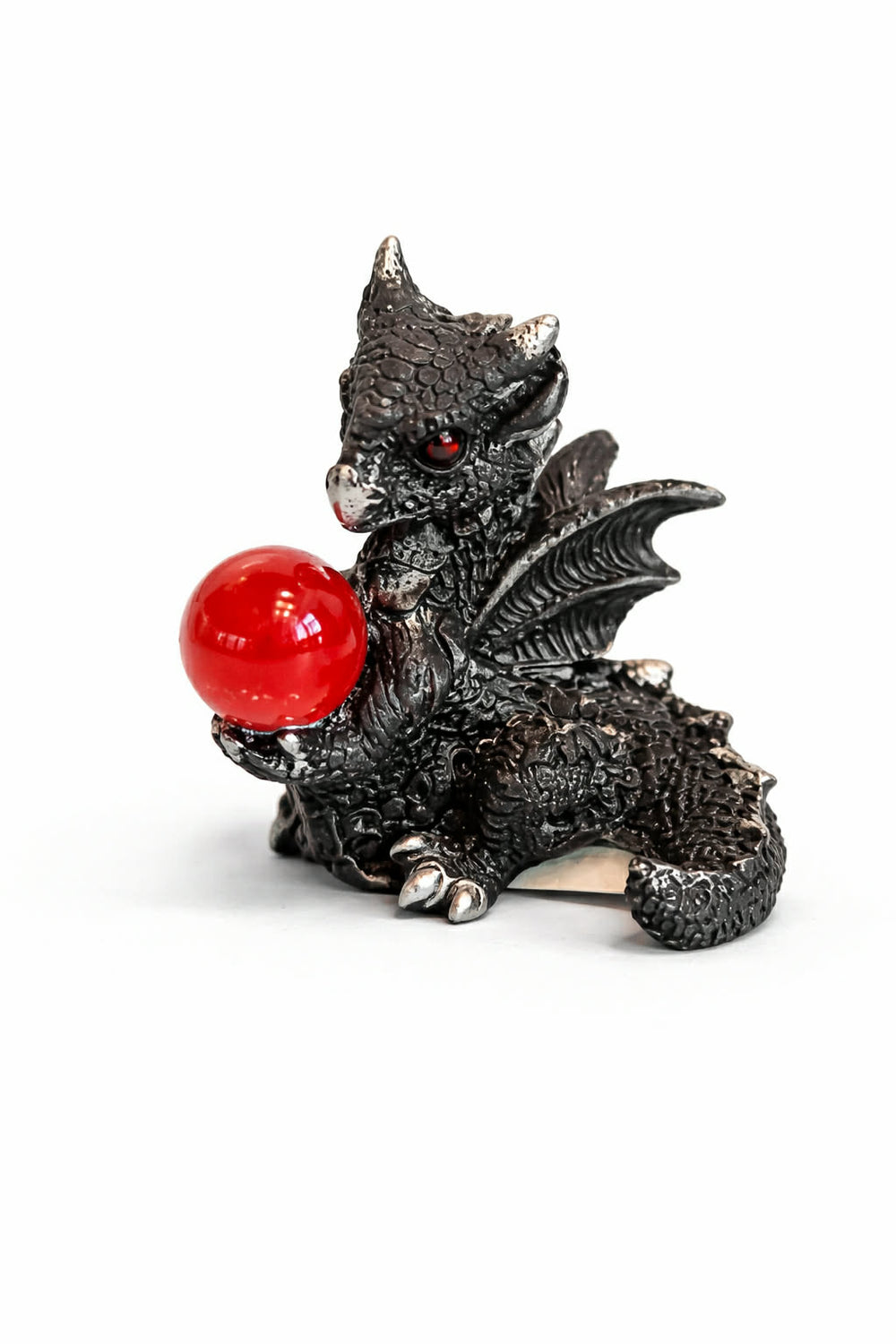 Resin Mini Dragon Figurines-W/Red Sphere