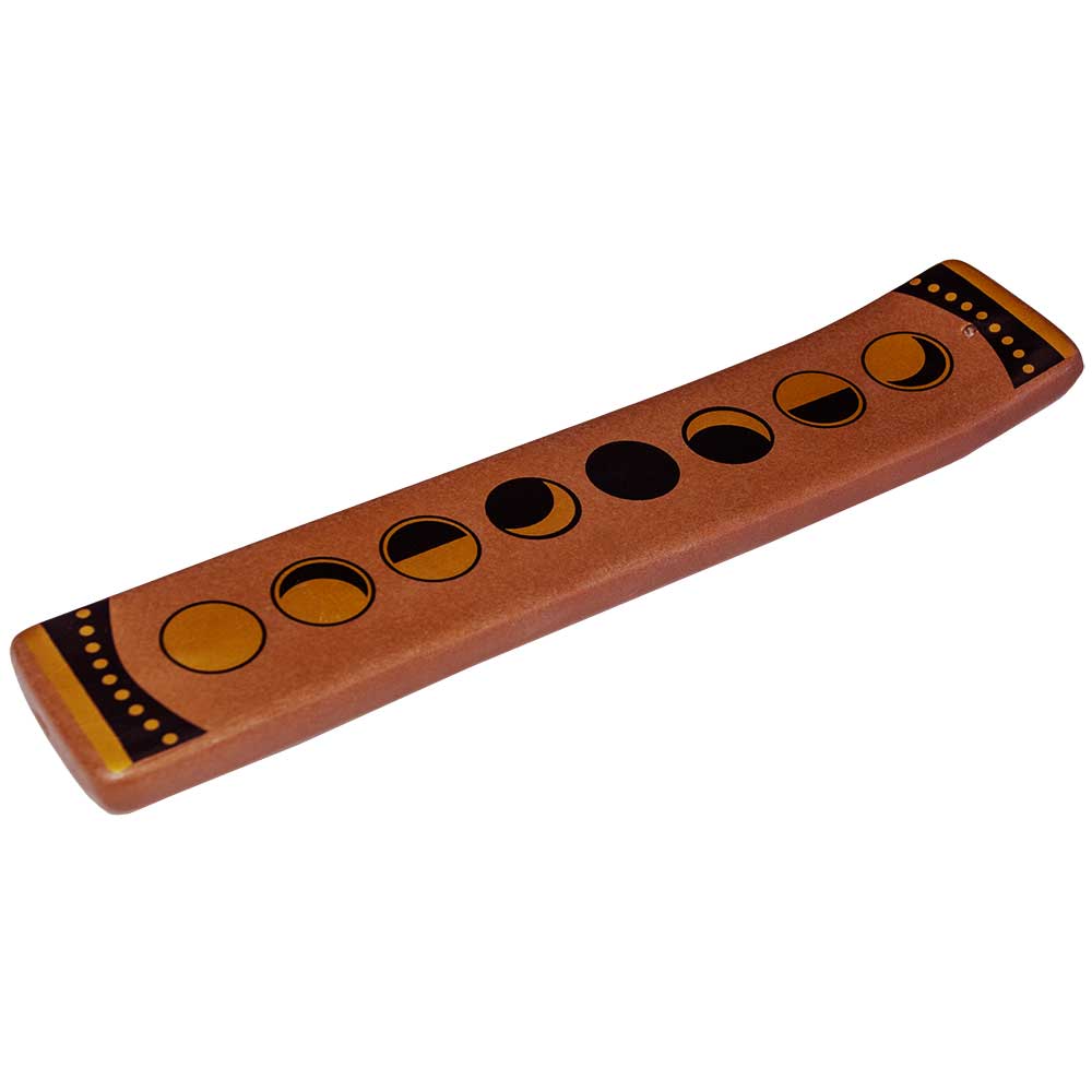 Ceramic Incense Holder-Moon Phases 2"X9.5"