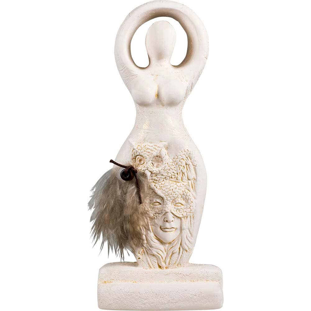 Gypsum Statue/Owl Goddess-5.5"H