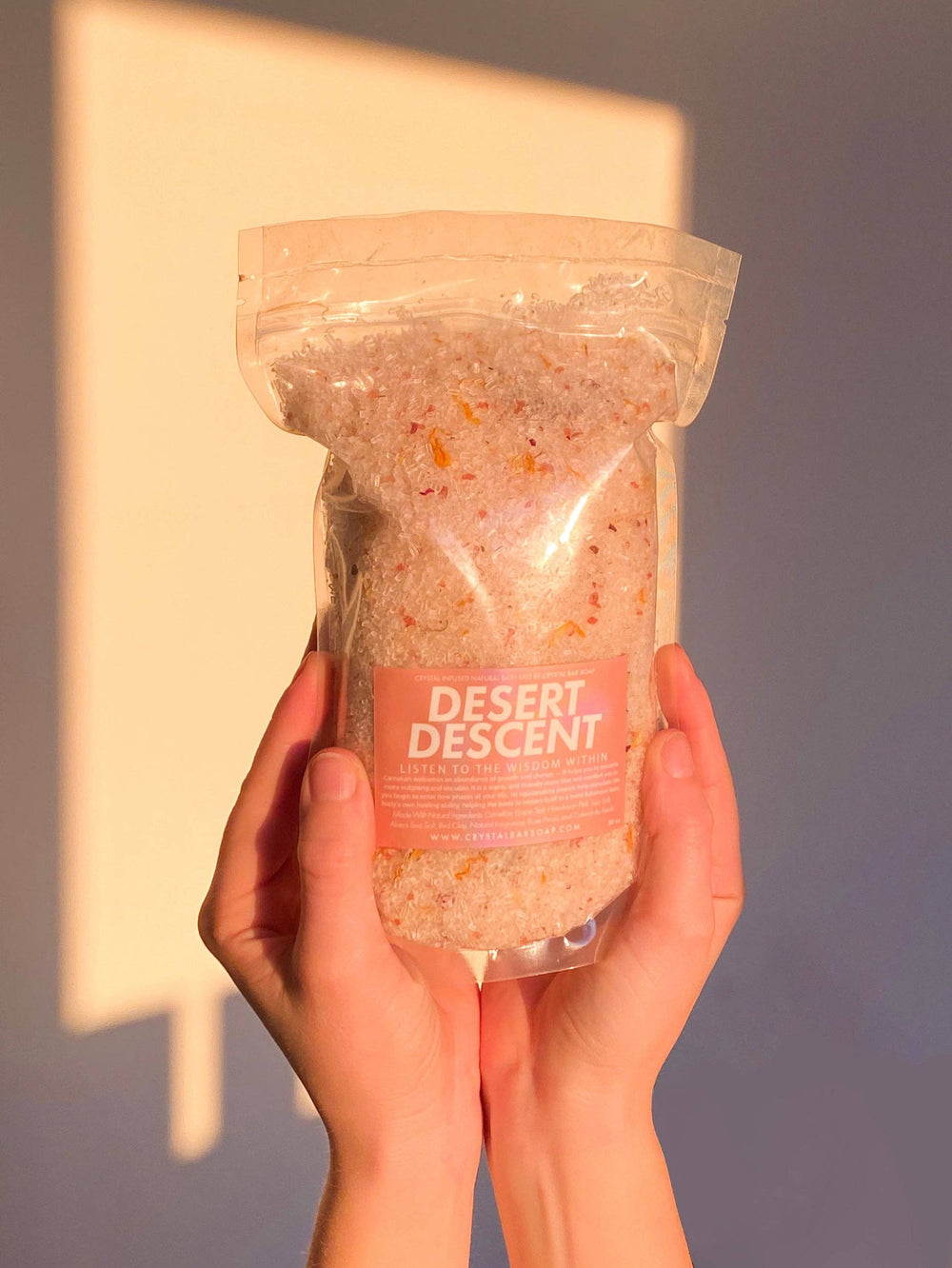 DESERT DESCENT 30 oz Crystal Infused Mineral Soaking Salt