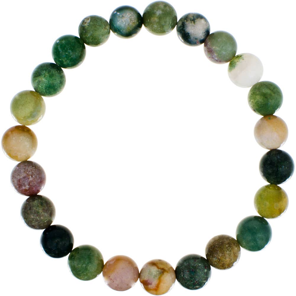 Bracelet-Elastic-8mm Beads/Fancy Jasper
