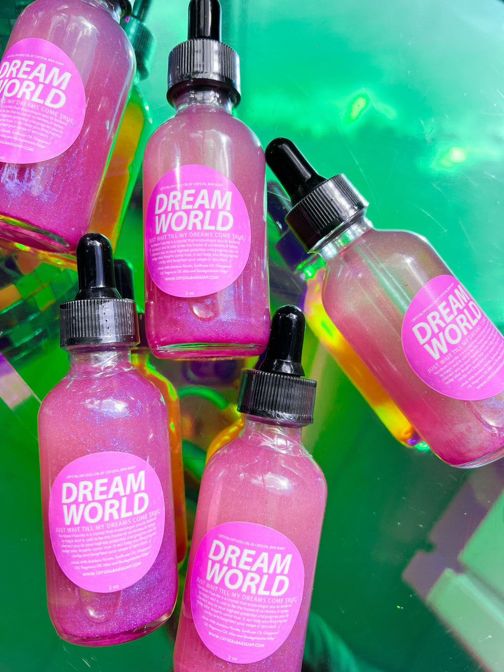 Dream World - 2 oz Bath & Body Oil (Crystal-Infused): Standard 2 oz