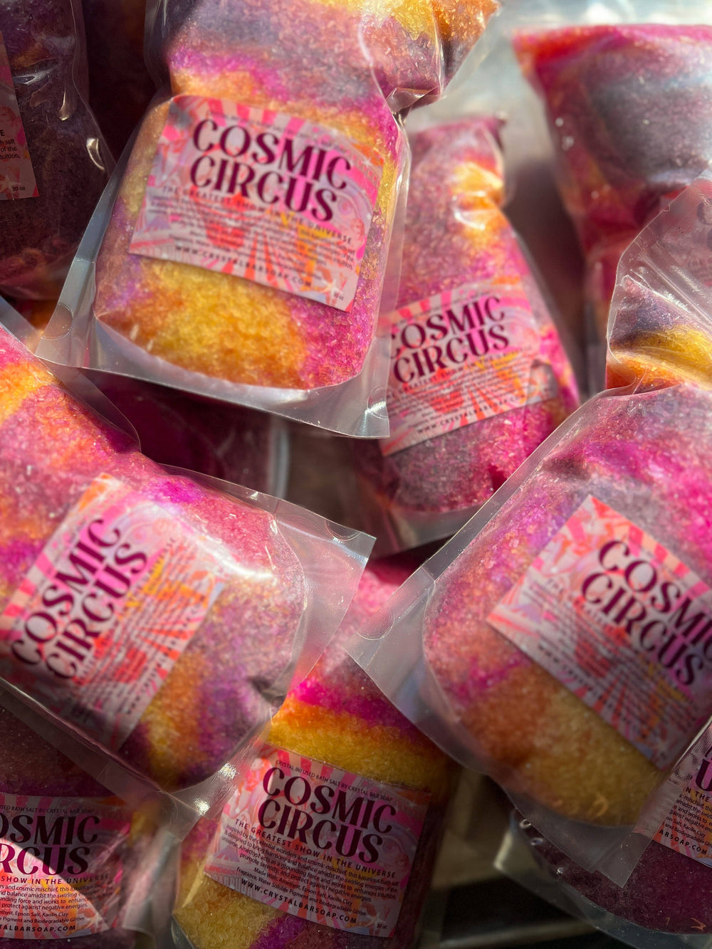 COSMIC CIRCUS 30 oz Crystal Infused Mineral Soaking Salt