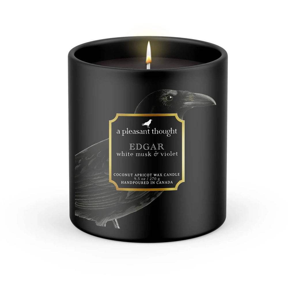 EDGAR | WHITE MUSK & VIOLET | RAVEN CANDLE: Cotton