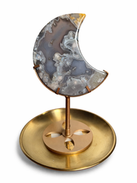 Flower Agate Moon H