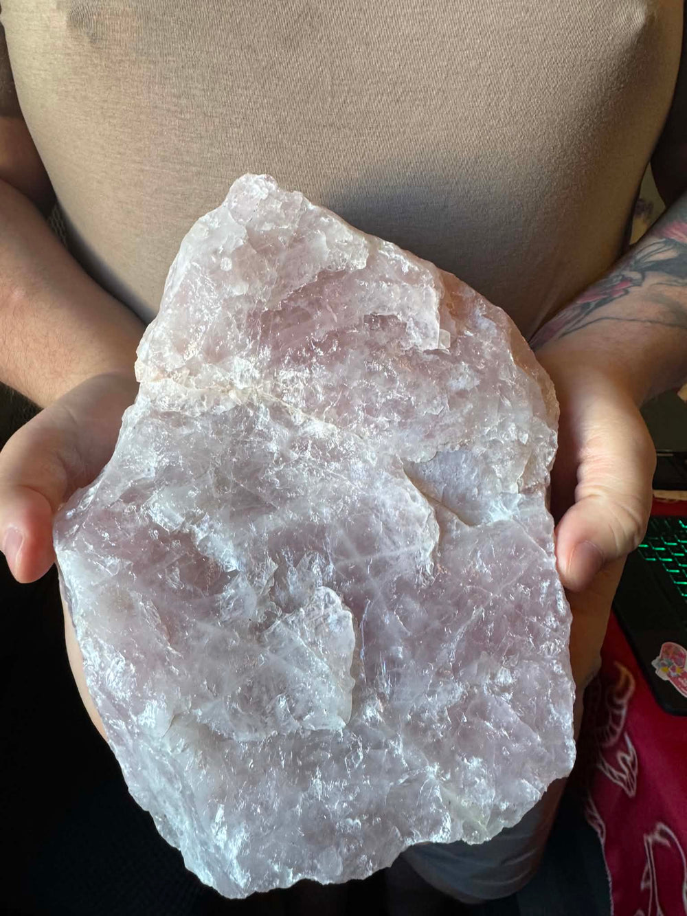Large Raw Rose Quartz