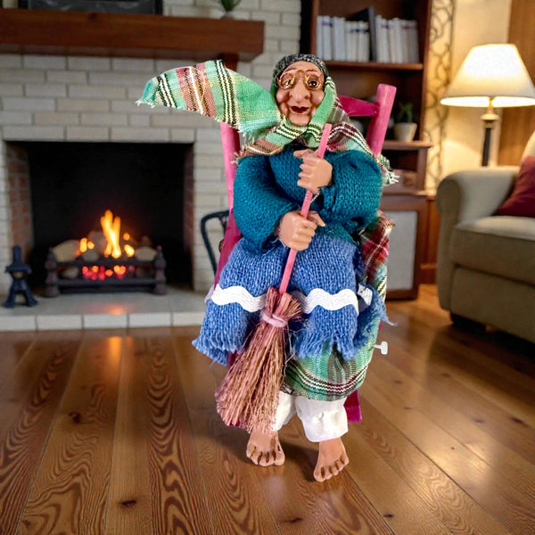Kitchen Witch Doll Irma green