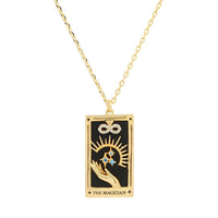 Tarot Card Necklace- Magician- 14K Gold stainless steel: Magician