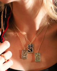 Tarot Card Necklace- Magician- 14K Gold stainless steel: Magician