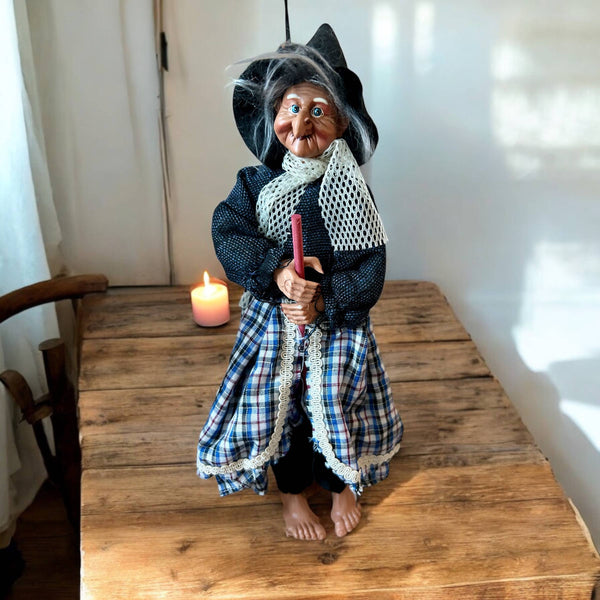 Kitchen Witch Doll Ziafi blue