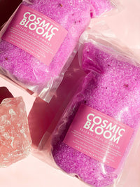 COSMIC BLOOM 30 oz Crystal Infused Mineral Soaking Salt: 30 oz