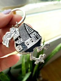 Baba Yaga Enamel Keychain