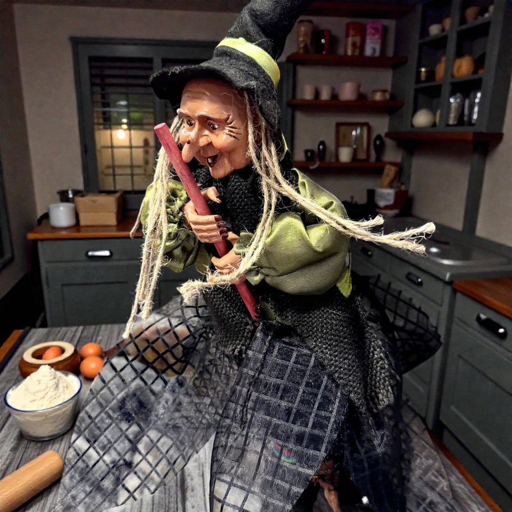 Kitchen Witch Doll Trudy green