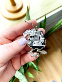 Baba Yaga Enamel Keychain