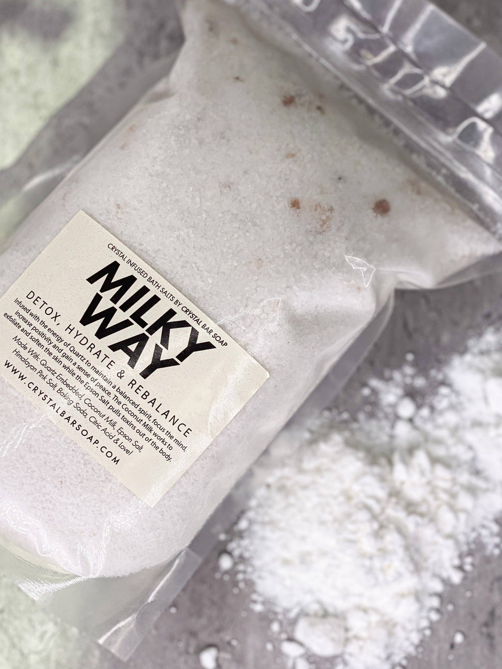MILKY WAY 30 oz Crystal Infused Mineral Soaking Salt