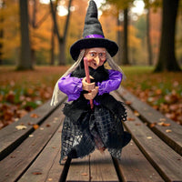 Kitchen Witch Doll Trudy purple