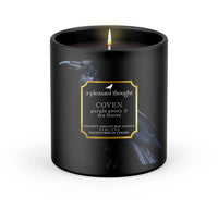 COVEN | PURPLE PEONY & TEA LEAVES | RAVEN CANDLE: Cotton
