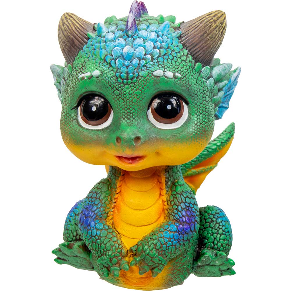 Resin Mythical Baby Dragon Figurine-Sitting
