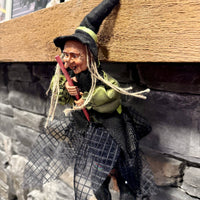 Kitchen Witch Doll Trudy green