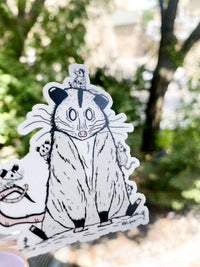 Opossum and Babies - Sticker: Yes