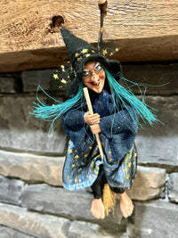 Kitchen Witch Doll Dolores blue