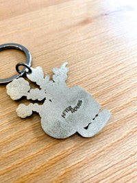 Skull Flowers Hard Enamel Keychain