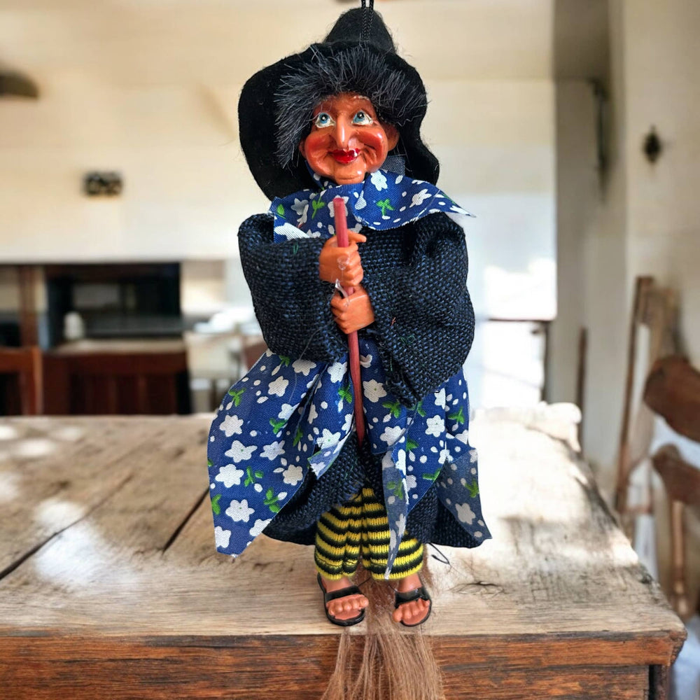Kitchen Witch Doll Johanna blue