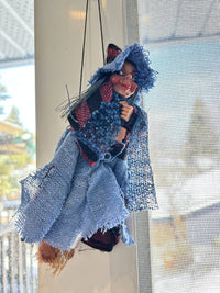 Kitchen Witch Doll Philippa blue