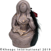 Gypsum Goddess - Morrigan Raven Goddess - 3"H