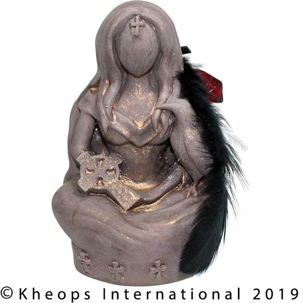 Gypsum Goddess - Morrigan Raven Goddess - 3"H