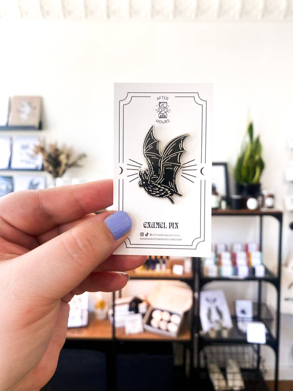 Bat Hard Enamel Pin