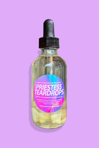 Priestess Teardrops -  2oz Crystal Infused Bath and Body Oil
