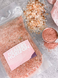 HEALERS HORIZON 30 oz Crystal Infused Mineral Soaking Salt