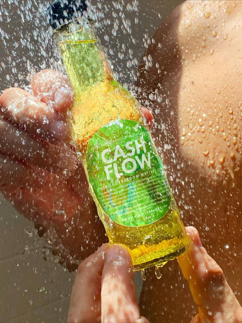 Cash Flow - 2 oz Bath & Body Oil (Crystal-Infused): Standard 2 oz