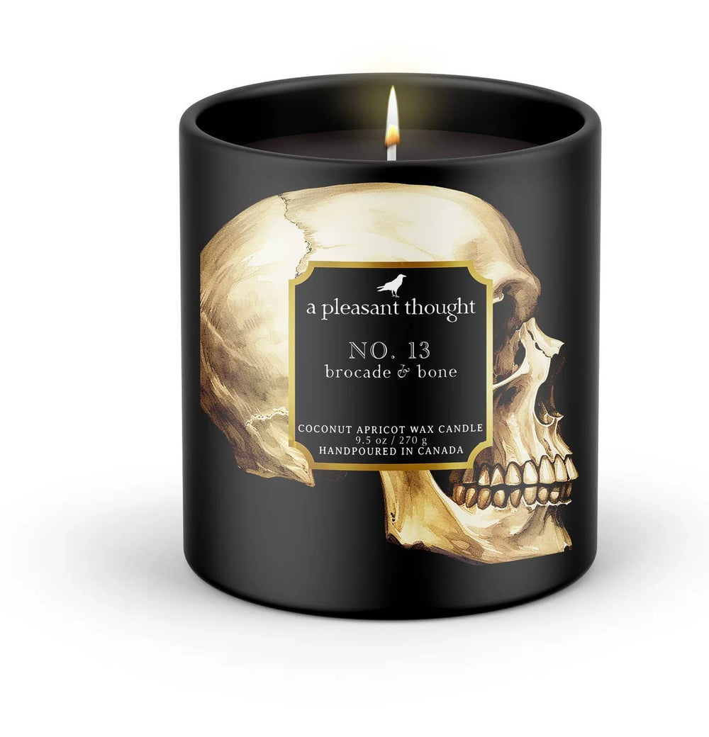 NO. 13 | BROCADE & BONE | RAVEN CANDLE: Wood