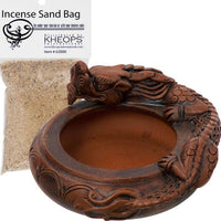 Ceramic Bowl-Dragon+Sand Bag-4.75"