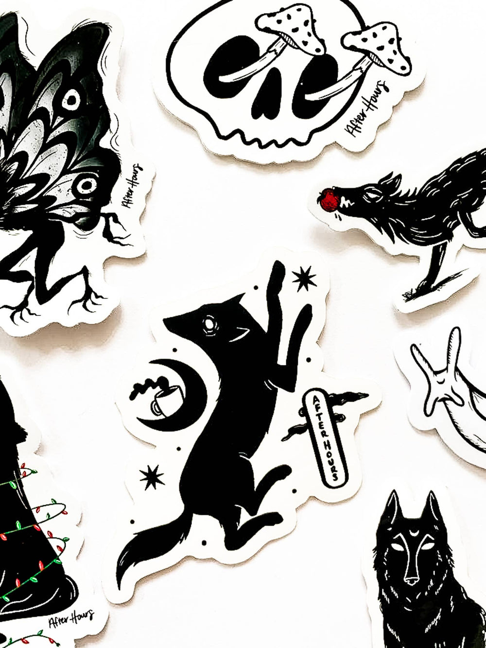Late Night Wolf Sticker: No