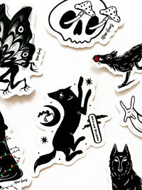 Late Night Wolf Sticker: No
