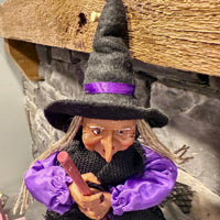 Kitchen Witch Doll Trudy purple
