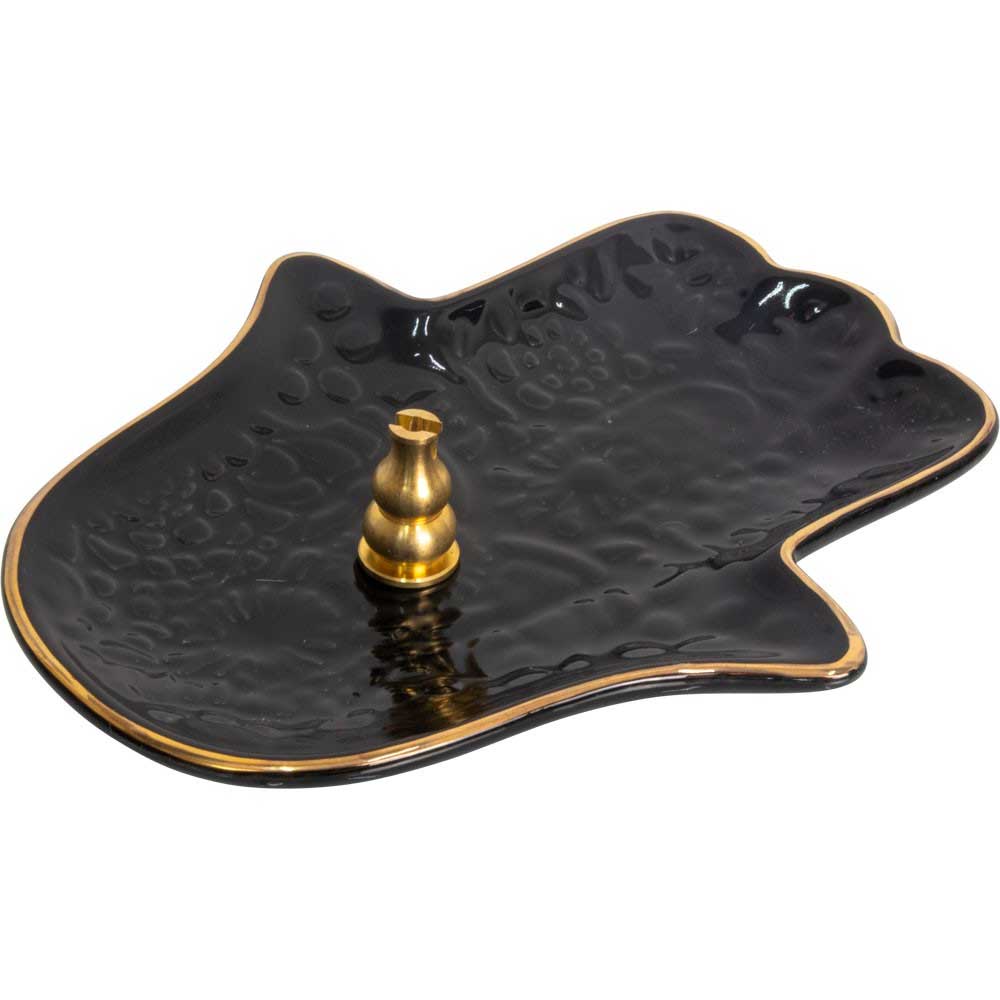 Incense Burner-Ceramic-Fatima Hand 5.5"L
