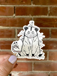 Opossum and Babies - Sticker: Yes