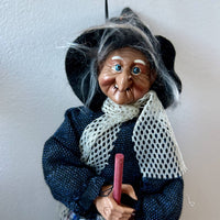 Kitchen Witch Doll Ziafi blue