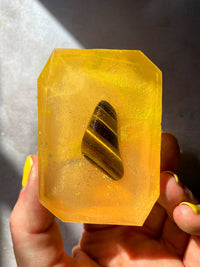 Attracting Wealth – 3 oz Crystal-Infused Handmade Bar Soap | Prosperity Energy