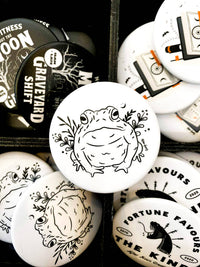 Fortune Favours the Kind - Snake - Matte Button Pin