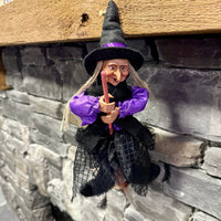 Kitchen Witch Doll Trudy purple