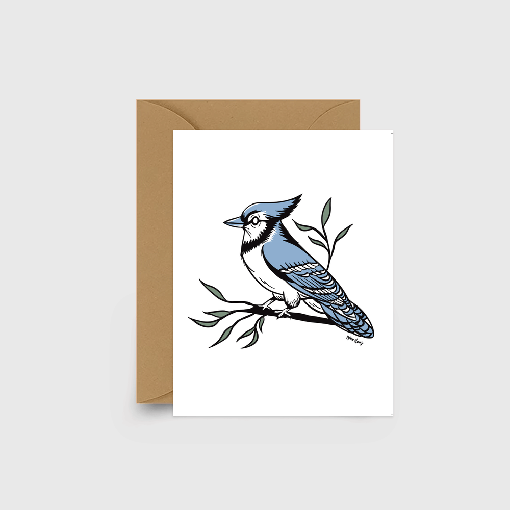 Blue Jay Bird - Card