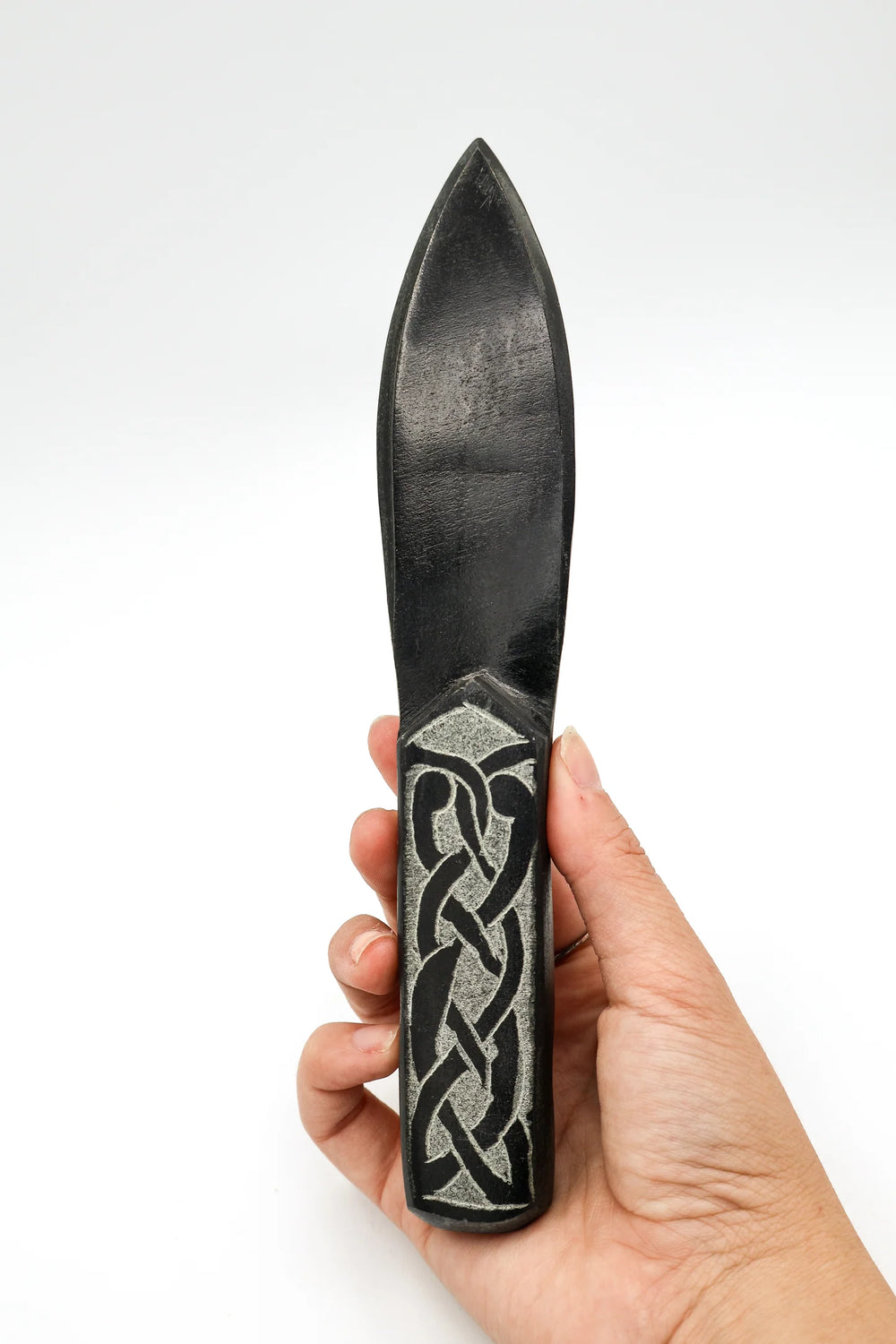 Athame-Black Soapstone 7"L